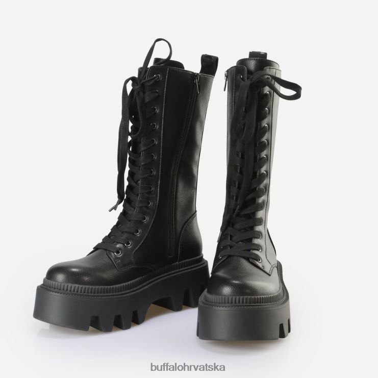 crno Buffalo flora laceup hi boot vegan |čizme TDD6T649